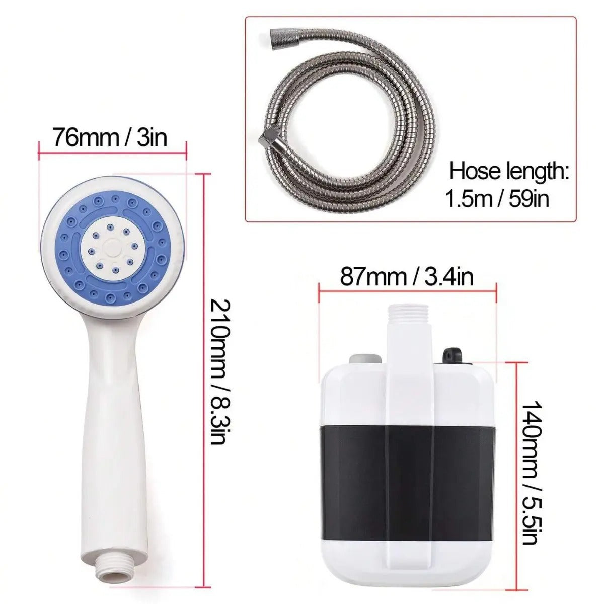 DUCHA PORTATIL RECARGABLE